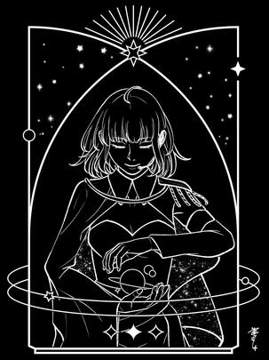 Shiro Tarot Card (art: Yume)